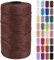 Uiopa Hilo Macrame 3mm x 200m Cuerda Macrame Polipropileno Plano Hilo de Ganchillo para Bolsos a Crochet, Bolso de Mano, Sombrero, Manualidades, Envolver Regalo, Proyecto de Bricolaje
