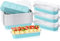 OUKEYI 50 Pack Disposable Baking Tins Foil Pans with Lids, 6.8 oz 6.5x2.5x1.2 Aluminum Baking Pans with Lids Mini Cake Pans,Rectangle Muffin Tins Mini Brownie Loaf Baking Pans Containers (Kaplan)