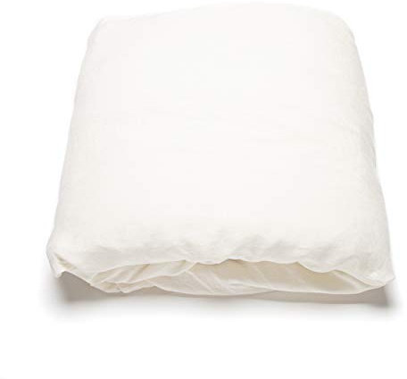 LinenMe Bettbezug 150 x 210 aus 100% Leinen - Deckenbezug, Bettdeckenbezug, Gewaschene Leinen Bettwäsche 150x210 cm - Aus Weiß