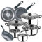 San Ignacio Juego de batería de cocina de 8pc + set 3 sartenes (16/20/24cm) aluminio prensado soul marble