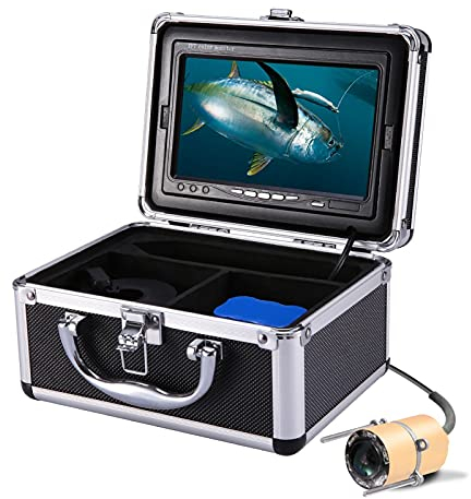 Ultraschall-Fischfinder, Video-Fischfinder, 7-Zoll-LCD-Monitor, Kamera-Set für Winter-Unterwasser-Eisfischen, manuelle Hintergrundbeleuchtung, Geschenk für Jungen/Männer, Angelkamera (Fc201 DVR)