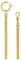 REGENT Herren Taschenuhr Kette 5 mm Breite 31 cm Länge mit Karabiner Flachpanzer Goldfarben P-44