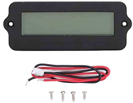 Tissting Batterie Messgerät, wasserdichte Batterie Kapazität Spannung Indikator Tragbarer Batterie Entladungsmonitor mit Kabel Batterietester für Automobile(6 Saiten)