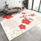 HATEGE Teppich Wohnzimmer 100 x 150 cm Waschbar Kirschblüten, Outdoor Teppiche Kurzflor 3D Japanisches Thema, Carpet Flauschig Kirschblüten WS1041