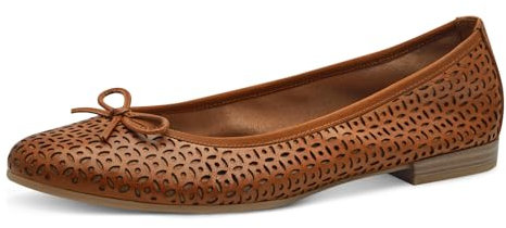 Tamaris Damen Klassische Ballerinas, Frauen Flats,Comfort Lining,TOUCHit-Fußbett,Slip-ons,klassisch elegant,Ballerinen,NUT Structure,37 EU