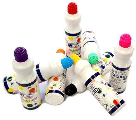 Major Brushes Easy Grip Mess Free Paint Marker Pens - Set of 8