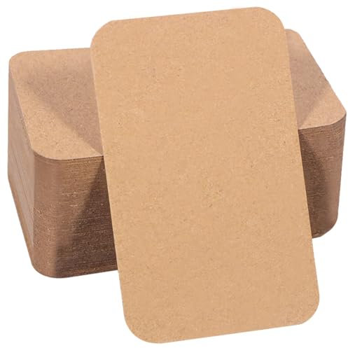 200 Stück Kraftpapier Karten,9x5.2cm Spielkarten Karteikarten Postkarten Blanko, Braun, Visitenkarten Blanko für DIY Schule Büro Vokabel Lernen，Lose Zum Selber Beschriften,Visitenkarten (Braun)