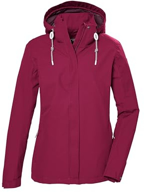 killtec Damen Funktionsjacke wasserdicht/Outdoorjacke mit abzippbarer Kapuze KOS 61 WMN JCKT, beaujolais, 50, 42858-000