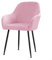 EpheyFIF Housses de chaise de salle à manger en peluche douce, extensible, de couleur unie avec accoudoirs, housse de fauteuil pivotant, amovible et lavable (pour rose)