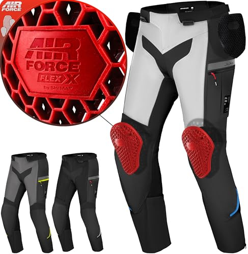 SHIMA Alpha Motorrad Hose Herren mit Protektoren Airforce Knieprotektoren Motorradhose Sommer Protektorenhose Urban Touren Wasserdicht Verstärkte Schützend Motorradkombi (Männer, Blue, M)