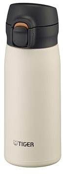 MKR-W35NW Tiger Bouteille d'eau thermos 350 ml en acier inoxydable avec couvercle et fermeture intégrés Facile à laver seulement 3 pièces Bouchon facile à isoler sous vide Mug