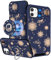 VincitoreModa for iPhone 11 Case Women - [2in1] Cute Girls Sun Moon Stars Compatible with MagSafe Ring Stand Girly Slide Camera Cover Design for Apple for iPhone 11 Phone Case 6.1