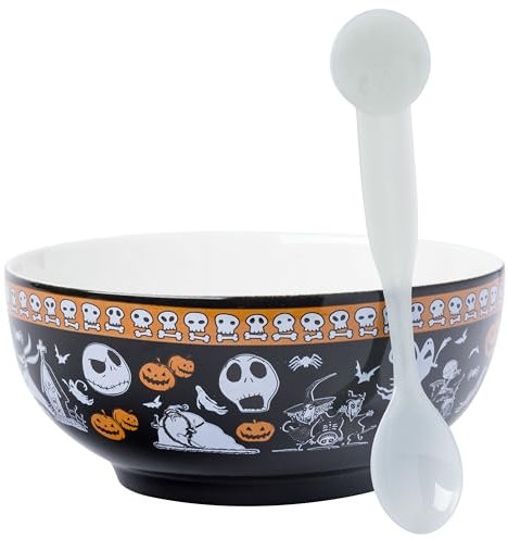 Silver Buffalo Nightmare Before Christmas Keramik-Schüssel mit Farbwechsel-Löffel, in Box