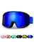 JetBlaze Skibrille Herren Damen Unisex OTG Skibrille für Brillenträger Schneebrille Anti Nebel UV Schutz Snowboardbrille Ski Goggles für Skifahren Kompatibler Helm Zylindrische Verspiegelt Blaue Linse