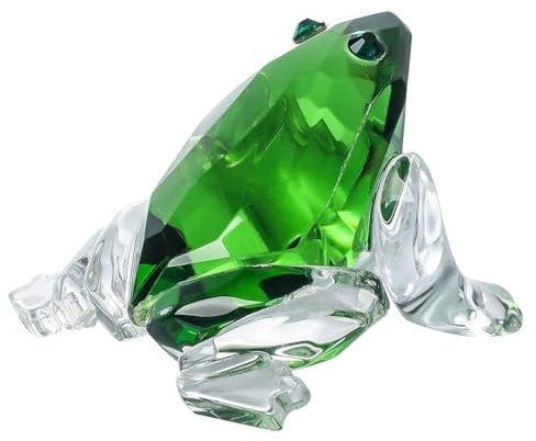Ieron Frog Ornament,Mini Crystal Frog Figurine Collection,Glass Crystal Animal for Women Table Centerpiece Decorative Ornament