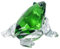 Ieron Frog Ornament,Mini Crystal Frog Figurine Collection,Glass Crystal Animal for Women Table Centerpiece Decorative Ornament