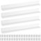 Lot de 4 équerres pour bois, supports d'angle pour parterre de jardin surélevé, supports en L en métal blanc pour jardins, réparation de joints, meubles, étagères, armoires, 275 x 25 x 25 mm, vis