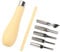 Rudiaoa 2 Set Lino Cutting Tool With Interchangeable Head Lino Cutting Tool Kits Linoleum Cutter Tool For Printmaking Engraving