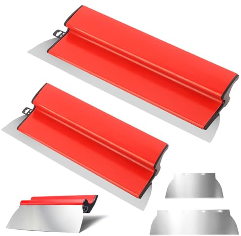 Flächenspachtel Profi Rostfrei Edelstahl, 0,3 mm Dick, 25 mm & 45 mm Wandwerkzeuge Trockenbau Finishing Glättungsspatel Spachtel Flexible Skimming Blades zum Verputzen von Wänden und Decken
