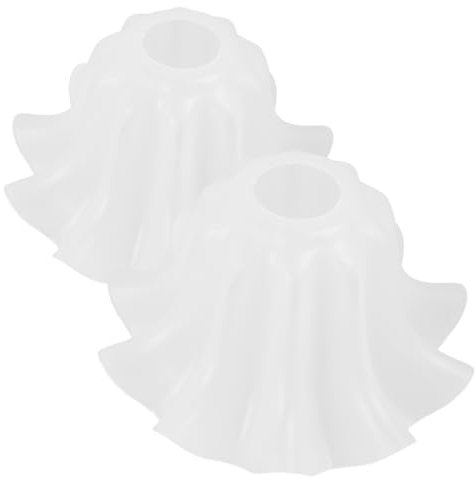 KONTONTY Pantalla de Lámpara Flores Vintage E27 de Pantalla Acrílica Diseño Elegante Material Duradero Uso para Lámparas de Techo Apliques y Mesas 2 Piezas