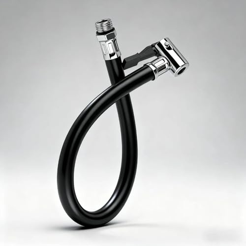 txuzong 36.5cm Tubo Prolunga di Gomma Flessibile della Pompa di Gonfiaggio, Compatibile con Xiaomi Compressore Digitale Portatile, Universale Tubo di Estensione per Pneumatici Auto Bicicletta