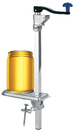 Apriscatole manuale commerciale apriscatole da banco resistente con altezza regolabile e lama in acciaio inossidabile per lattine di grandi dimensioni argento 48cm/18.5in