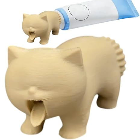 Zahnpastaspender für Katzen, Zahnpastaspender gegen Spucken, Kätzchen, Deckel für Zahnpasta - für Badezimmer Dusche Haus Maus Haustiere Liebhaber Tiere
