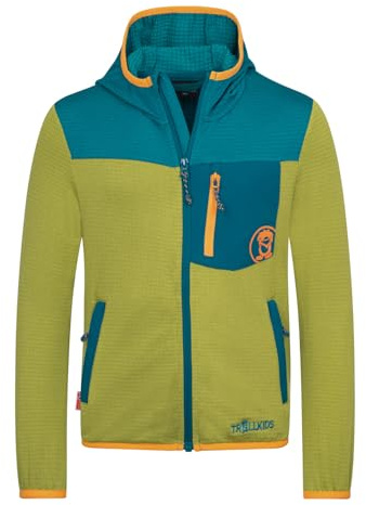 Trollkids Kids Holmedal Jacket | Waffel-Fleece, Kapuze, Leicht und schnelltrocknend, Zwei Eingrifftaschen, Geringes Packmaß