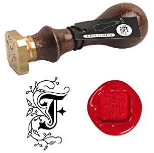 Jacques Herbin 40006T Siegel eckig mit HolzGriff Petschaft-Buchstabe F