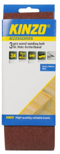 Kinzo 71745 - Carta abrasiva per legno, confezione da 3 pezzi