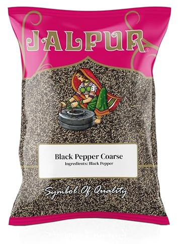 Jalpur Coarse Black Pepper – 100g | Crushed Whole Black Pepper for Bold Flavour | Ideal for Indian Cooking, Marinades, Soups & Grilling | Authentic Black Spice