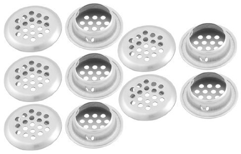 sourcing map Orificios de malla para auditorio redondos Rejillas de ventilación 25 mm x 34 mm 10 piezas