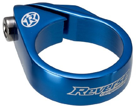 Reverse Sattelklemme mit Schrauben, Durchmesser 34,9 mm, Blau
