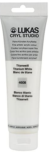 Lukas Cryl Studio 125 ml, Acrylfarbe in Premium-Qualität, Titanweiß