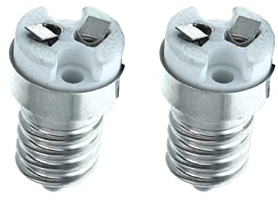 LEDLUX 2 Pezzi Convertitore Adattatore Portalampada Per Lampada Attacco Da E14 a MR16 12V