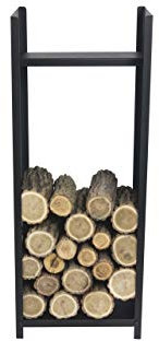 MAGNUS Brennholzregal R152 Schwarz Kaminregal Holzregal Ofenregal Regal