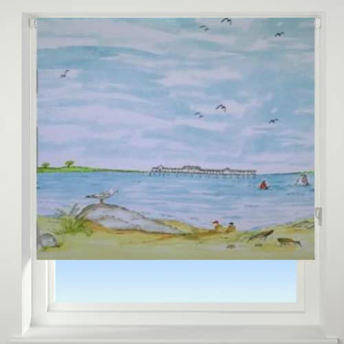 UNIVERSAL Sea View Patterned Daylight Roller Blind, Multi, W120cm