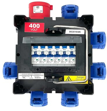 PCE IMST Distribution Box 32A 415V In, 6 x 16A Out (9030184K)