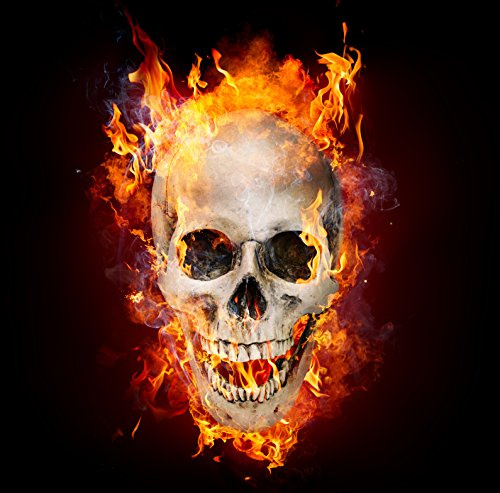 homeBLOCKrocks Totenkopf Kühlschrankmagnet “Skull I” - Magnete mit Anziehungskraft aus PLEXIGLAS® 9 x 9 cm