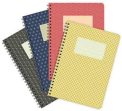 etmamu 660 4er-Pack Notizblöcke Japan A5, 60 Blatt blanko
