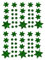 Oblique Unique® Weihnachts Sterne Sticker Aufkleber - Deko Weihnachten - Farbe wählbar (Grün)