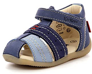 Kickers Bigbazar-2 Sandale Garçon Bleu Bleu Tricolore 53, 26 EU