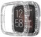 Miimall Kompatibel mit Fitbit Versa 2 Hülle, Strass Glitzer Harter PC Schutzhülle Stoßfest Kratzfest Bling Diamant Bumper Case für Fitbit Versa 2 - Klar