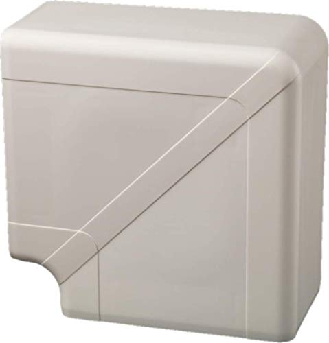 CabCom Zubehör für PVC Kabelkanal Kabelleiste Kabelschacht Brüstungskanal Flachwinkel 130 x 70 mm weiß