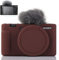 Yisau Camera Case for Sony ZV-1, Sony ZV1 Camera Case Digital Camera Anti-Scratch Slim Fit Soft DSLR Camera Sleeve with ZV1 Screen Protector (Coffee)