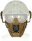 Masque De Protection Demi-Visage Tactique Airsoft, Utilisé pour Le Tir De Chasse Au Paintball Airsoft, Adapté Aux Rails De Casque Rapides