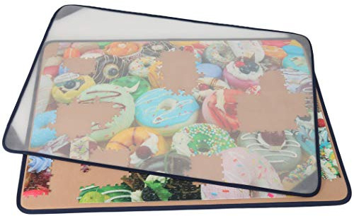 Tektalk Jigsaw Puzzle Board Tragbare Puzzlematte für Puzzleaufbewahrung Puzzle Saver Rutschfeste Oberfläche (bis zu 1500 Teile, mit staubdichter Abdeckung)