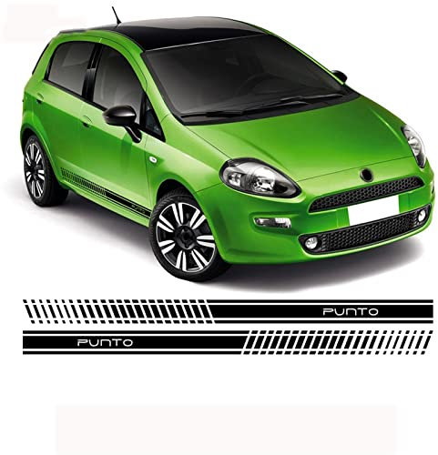 2 pezzi da corsa stile auto porta strisce laterali adesivi decalcomania in vinile accessori, per Fiat punto Van Evo
