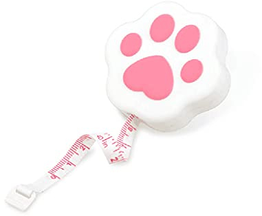Ocobudbxw Mini Tape Measure Portable Cartoon Body Measure Tape Lovely Kitten Paw-like Measuring Tape with Lock Pin/Push Button Mini Measuring Tape