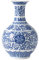 Blaue und weiße Vasen-Dekoration, Keramik, Chinoiserie, dekorative Vase für Zuhause, Büro, Blumenvase, Pozelan, glänzende Vase für Tisch, Wohnzimmer, Bücherregal, Kaminsims, Tafelaufsätze, 24,1 cm